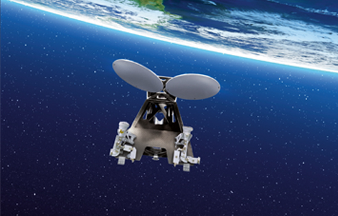 通信卫星: 三个增材制造的支架轻松承受 330°C的温度范围,并满足永久性空间飞行任务的高水平要求 (来源: Airbus Defence and Space).